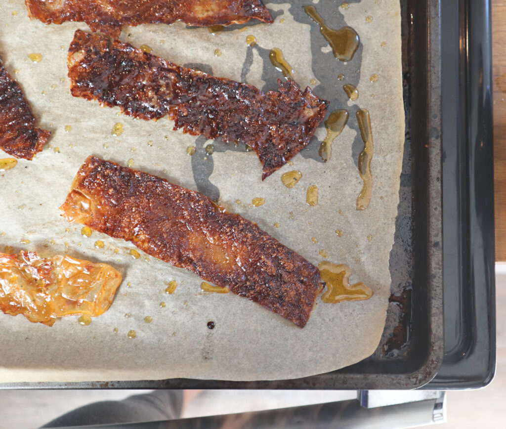 Vegan rice paper bacon