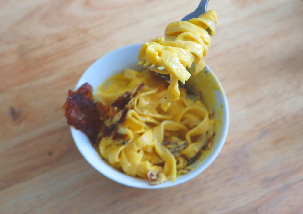 Vegan pasta carbonara